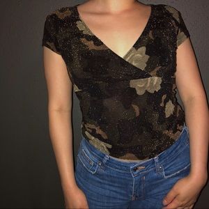 Vintage camo blouse